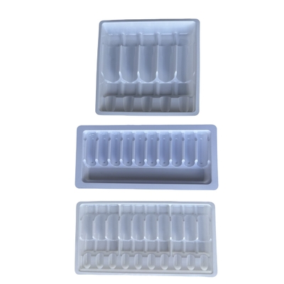 Personnalisation du plateau pour ampoules en PET en gros 1 ml 2 ml 5 ml 10 ml Personnalisation du plateau pour ampoules Spécifications multiples