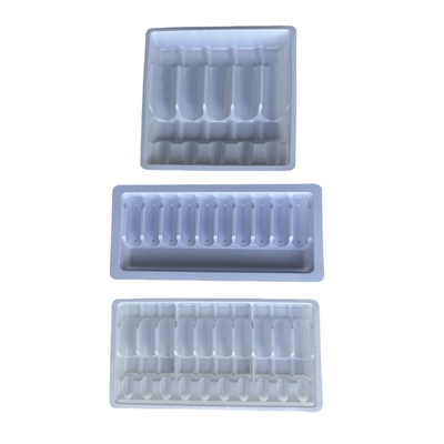 Vente en gros sur mesure de plateaux d'ampoules médicamenteuses 1 ml 2 ml 5 ml 10 mPET