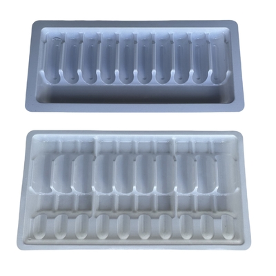 Plateau d'ampoule de médicament personnalisé 1ml 2ml 5ml 10m plateau d'ampoule en PET pour injection d'eau personnalisation en gros