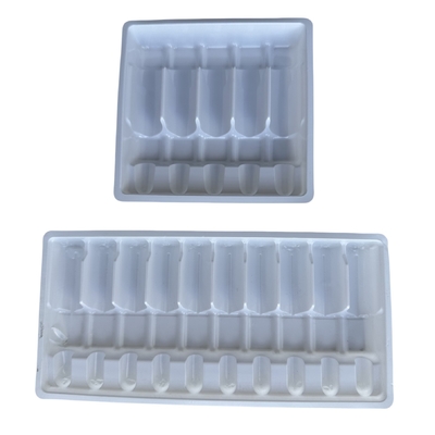 Plateau d'ampoule de médicament personnalisé 1ml 2ml 5ml 10m plateau d'ampoule en PET pour injection d'eau personnalisation en gros
