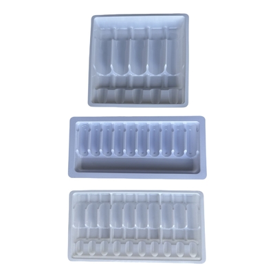Plateau d'ampoule de médicament personnalisé 1ml 2ml 5ml 10m plateau d'ampoule en PET pour injection d'eau personnalisation en gros