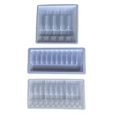 Fabrication de plateaux pour ampoules pharmaceutiques en PET 1ml 2ml 5ml 10m pour injection d'eau