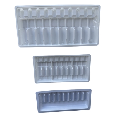 Fabrication de plateaux pour ampoules pharmaceutiques en PET 1ml 2ml 5ml 10m pour injection d'eau