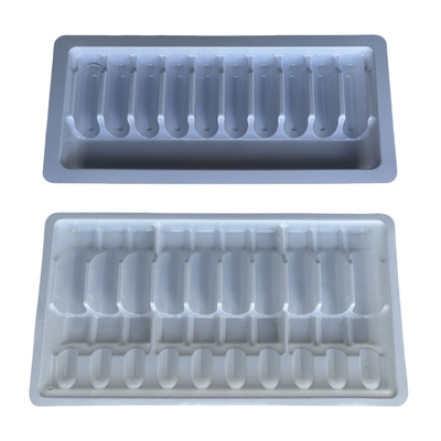 Fabrication de plateaux pour ampoules pharmaceutiques en PET 1ml 2ml 5ml 10m pour injection d'eau
