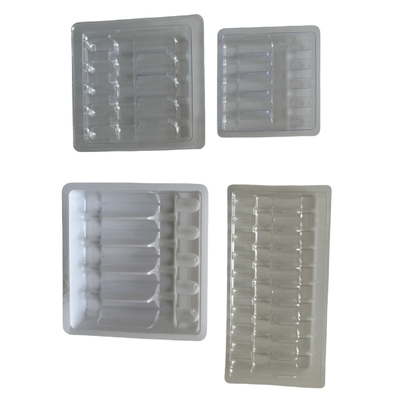 1 ml 2 ml 5 ml 10 ml Ampoule d'injection d'eau en PET Plateau d'emballage Formeur de vide Plateau d'emballage sur mesure