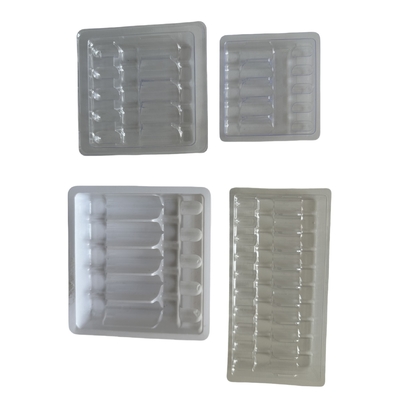 Plateau à vide personnalisé Emballage 1ml 2ml 5ml 10ml plateau d'ampoule pour injection d'eau en PET