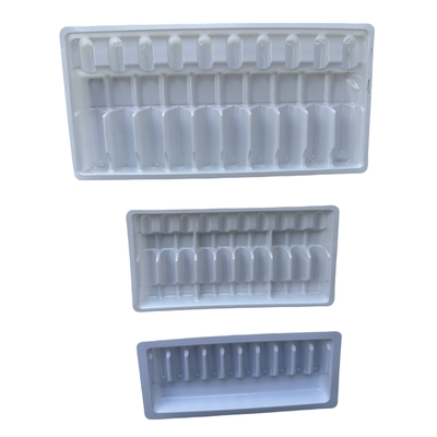 Plateau à vide personnalisé Emballage 1ml 2ml 5ml 10ml plateau d'ampoule pour injection d'eau en PET