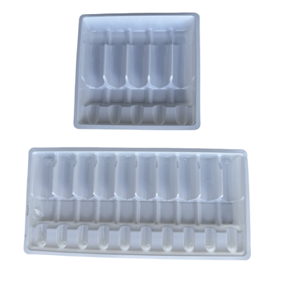Plateau à vide personnalisé Emballage 1ml 2ml 5ml 10ml plateau d'ampoule pour injection d'eau en PET