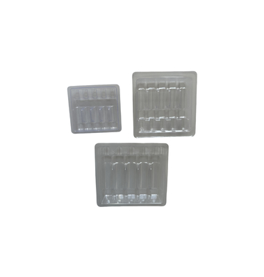 Emballage en plaquette pour injection d'eau 1 ml 2 ml 5 ml 10 ml plaquette pour ampoule en PET personnalisation