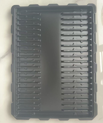 Emballage personnalisé PS Blister Plateaux antistatiques, Plateaux anti-statiques empilés PCBA en plastique conducteur et disques de roulement
