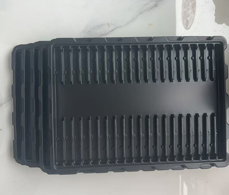 Emballage personnalisé PS Blister Plateaux antistatiques, Plateaux anti-statiques empilés PCBA en plastique conducteur et disques de roulement