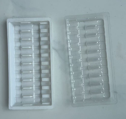 Vente en gros de 10 plateaux en plastique en PVC pour 1 ml de plateau intérieur de médicaments à vide à aiguille à eau