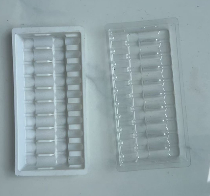 Vente en gros de 10 plateaux en plastique en PVC pour 1 ml de plateau intérieur de médicaments à vide à aiguille à eau