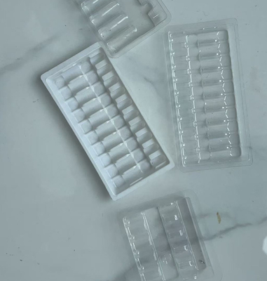 Vente en gros de 10 plateaux en plastique en PVC pour 1 ml de plateau intérieur de médicaments à vide à aiguille à eau