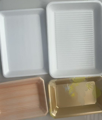Barquettes d'emballage jetables pour fruits frais, boîtes d'emballage dorées, emballage en EPS de qualité alimentaire pour fraises et cerises