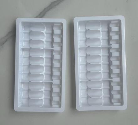 Production personnalisée de plateaux en plastique pour flacons de 10 doses de 2 millilitres (plateaux PET), plateaux pour bouteilles d'ampoules.
