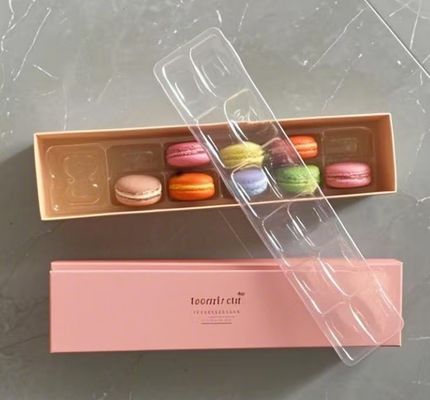 Emballage boîte en carton pour macarons, emballage plastique pour macarons