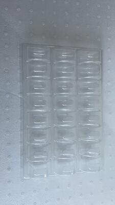 25 plateaux en plastique pour les macarons - PET de qualité alimentaire, épaisseur 0,55 mm, plateau d'emballage réutilisable pour les macarons