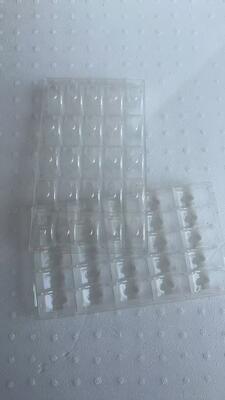 25 plateaux en plastique pour les macarons - PET de qualité alimentaire, épaisseur 0,55 mm, plateau d'emballage réutilisable pour les macarons