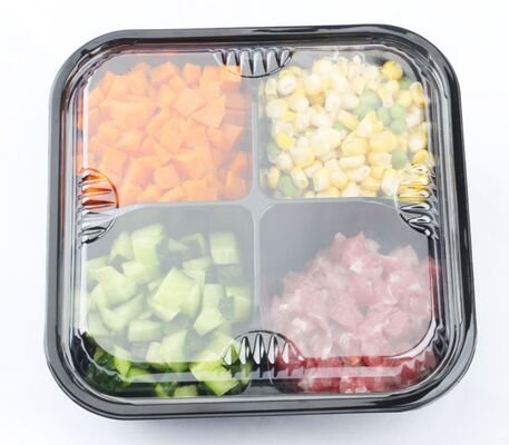 Boîte personnalisable en PET recyclable pour fruits et légumes avec emballage transparent thermoformé