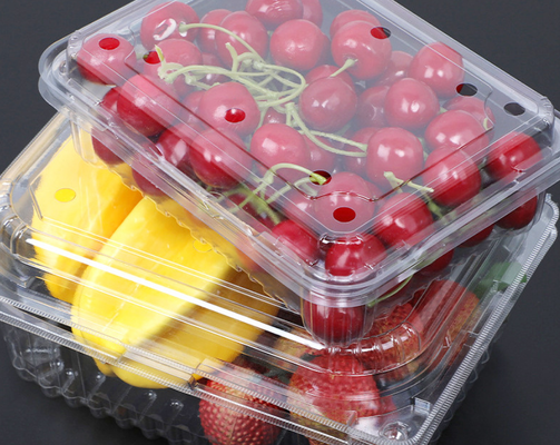 Fruit packaging plastic boxes, disposable food vacuum-sealed transparent fruit cutting packaging for takeout, box for street vending, special for stalls