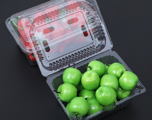 Fruit packaging plastic boxes, disposable food vacuum-sealed transparent fruit cutting packaging for takeout, box for street vending, special for stalls