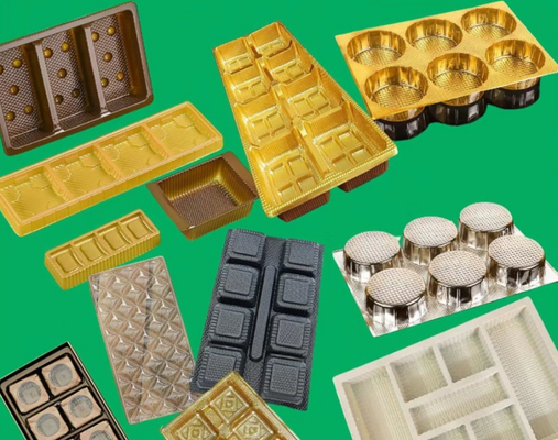 Plateau en plastique macaron écologique avec impression personnalisée et conception transparente pour l'emballage alimentaire