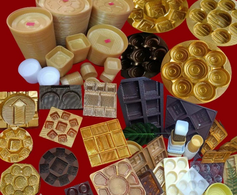 Boîte d'emballage PET recyclable personnalisable avec thermoscellage pour macarons et gâteaux