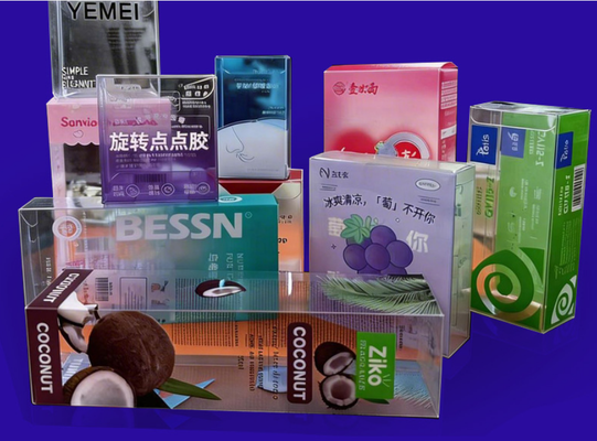 Boîte d'emballage transparente en PVC, boîte en plastique transparente écologique de couleur plastique PET/PP, boîte pliante dépolie et résistante aux rayures