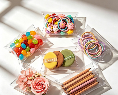 Boîte d'emballage en PVC, boîte pliante cadeau, boîte transparente, boîte en plastique pour produits de première nécessité, boîte cosmétique