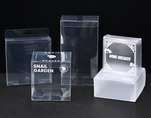 Boîte d'emballage transparente en PVC, boîte pliante imprimée en PET pour cadeaux, boîte d'emballage publicitaire promotionnelle, motif de logo personnalisable disponible