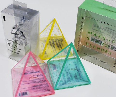 Boîte d'emballage en PVC personnalisée pour boîte à café, boîte en plastique transparent en PET de couleur, boîte cadeau probiotique en PP mat, logo personnalisé