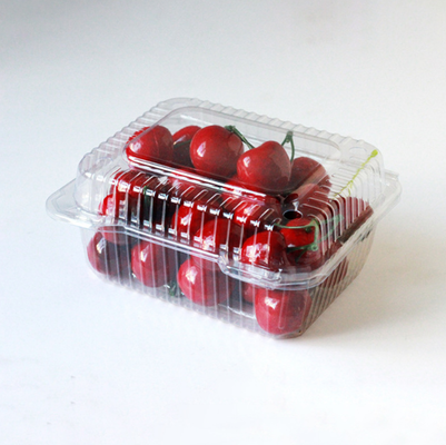 One-time use fruit packaging box, rectangular plastic box for fresh vegetables, PET food-grade transparent fruit cutting box