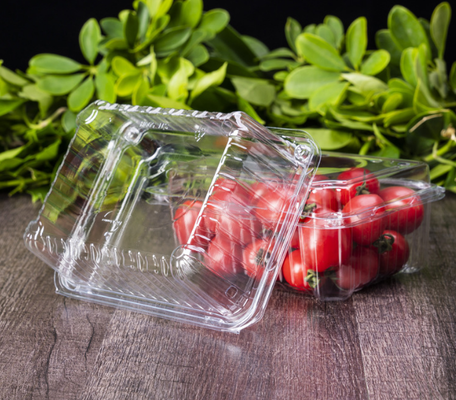 Boîte à fruits à usage unique - boîte en plastique de qualité alimentaire pour pastèques et fraises - boîte à fruits à déjeuner - boîte à emballage transparent à usage unique