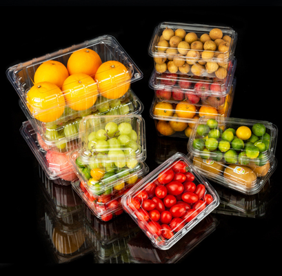 Barquettes de fruits, cartons d'emballage de viande, cartons d'emballage de légumes, plateaux de semis, boîtes de restauration rapide, ainsi que boîtes transparentes en PVC, PP, PET et boîtes imprimées.