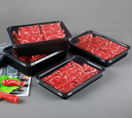 Barquettes de fruits, cartons d'emballage de viande, cartons d'emballage de légumes, plateaux de semis, boîtes de restauration rapide, ainsi que boîtes transparentes en PVC, PP, PET et boîtes imprimées.