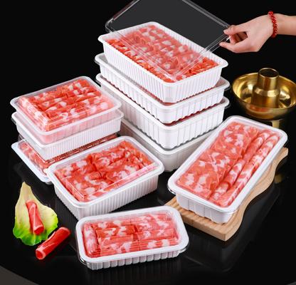 Caisses de fruits, barquettes de fruits, caisses d'emballage de viande, caisses d'emballage de légumes, caisses de restauration rapide, caisses de biscuits, ainsi que des caisses transparentes en PVC, PP, PET et des caisses imprimées.