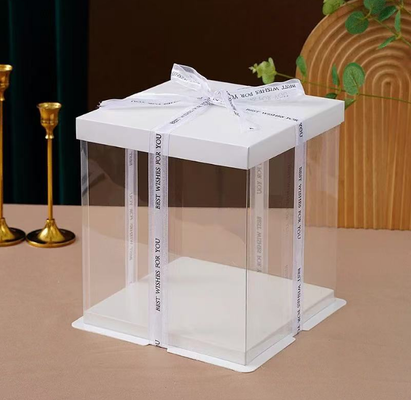 Emballage de la boîte à gâteaux: 4 pouces, 6 pouces, 8 pouces, 10 pouces, 12 pouces / couche simple, double couche, couche triple, boîte cadeau de fleurs, cuisson de dessert, personnalisation