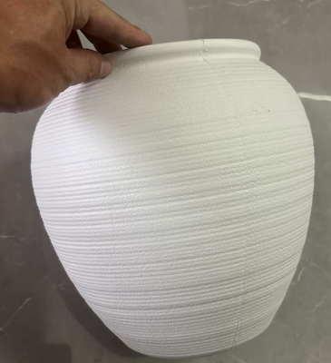 Pot de fleurs en céramique d'imitation avec finition mate et design rétro en briques en plusieurs tailles