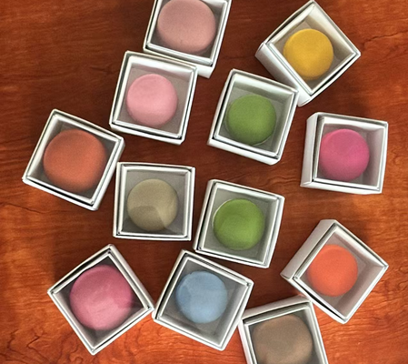 Boîte d'emballage écologique transparente de macarons avec impression personnalisée pour les cadeaux et l'affichage des aliments