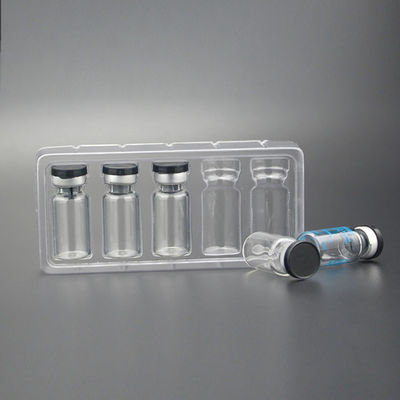 Plateau d'emballage écologique transparent pour ampoules en PET 10 ml