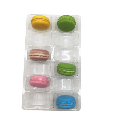 Paquet Macaron de plastique clair Tray Plastic Insert Tray de la disposition 12 de la d'une seule pièce 2X6