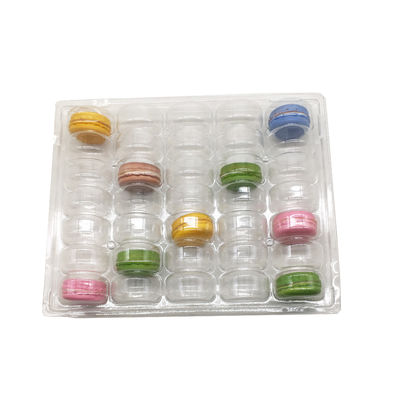 Plateau fait sur commande de Tray Recyclable Plastic Macaron Chocolate d'espace libre de Macaron de 6 paquets