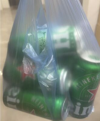 Sac fourre-tout personnalisé en PEHD avec haute résistance aux chocs et matériau recyclable pour supermarchés