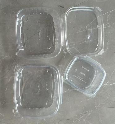 Boîte d'emballage à étanchéité thermique en PET recyclable pour tomates et bleuets