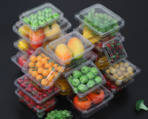 Conception personnalisée PET recyclable étanche à la chaleur Boîte d'emballage de fruits Emballage en plastique